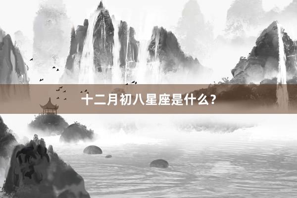 十二月初八星座是什么?